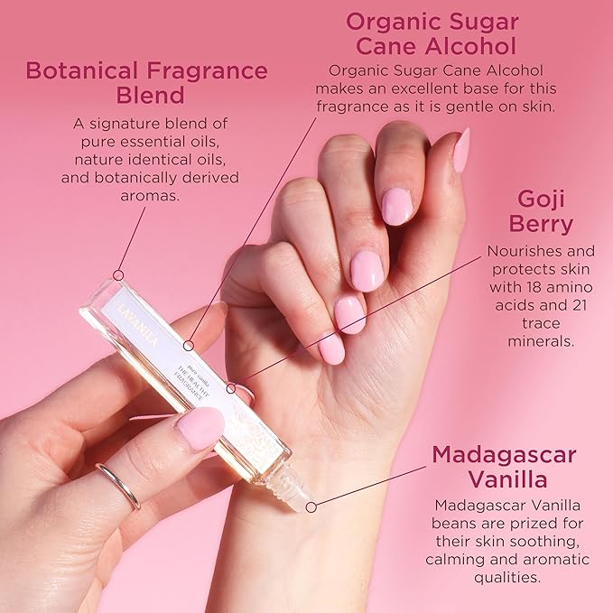 Lavanila Pure Vanilla Perfume Set for Women (1.7 Fl Oz + 10ml Roller-Ball) - Pure Madagascar Vanilla Fragrance, Clean and Natural Eau de Parfum Made In USA-Velvo Beauty