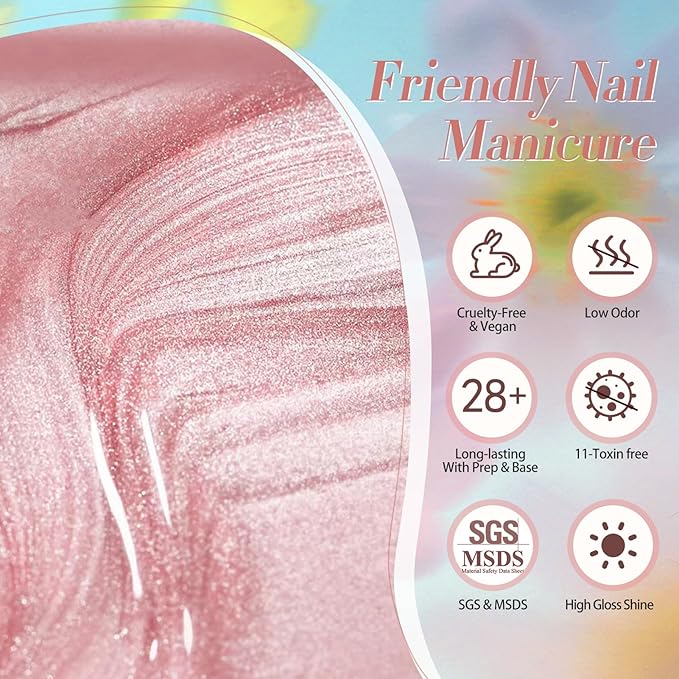 Born Pretty Magnetic Gel Nail Polish Water Light Magnetic Eye Gel Jelly Glass Crystal Glitter Shimmer Auroras Magnetic Gel Nail Art Manicure Kit 6PCS-Velvo Beauty