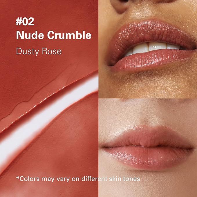 Melixir Vegan Lip Butter #02 Nude Crumble, Hydrating Tinted Lip Balm Stick, Bee-Free, Petrolatum-Free, Plant-Based With Shea Butter, Nourishing Care for Dry, Chapped Lips, Natural Finish-Velvo Beauty