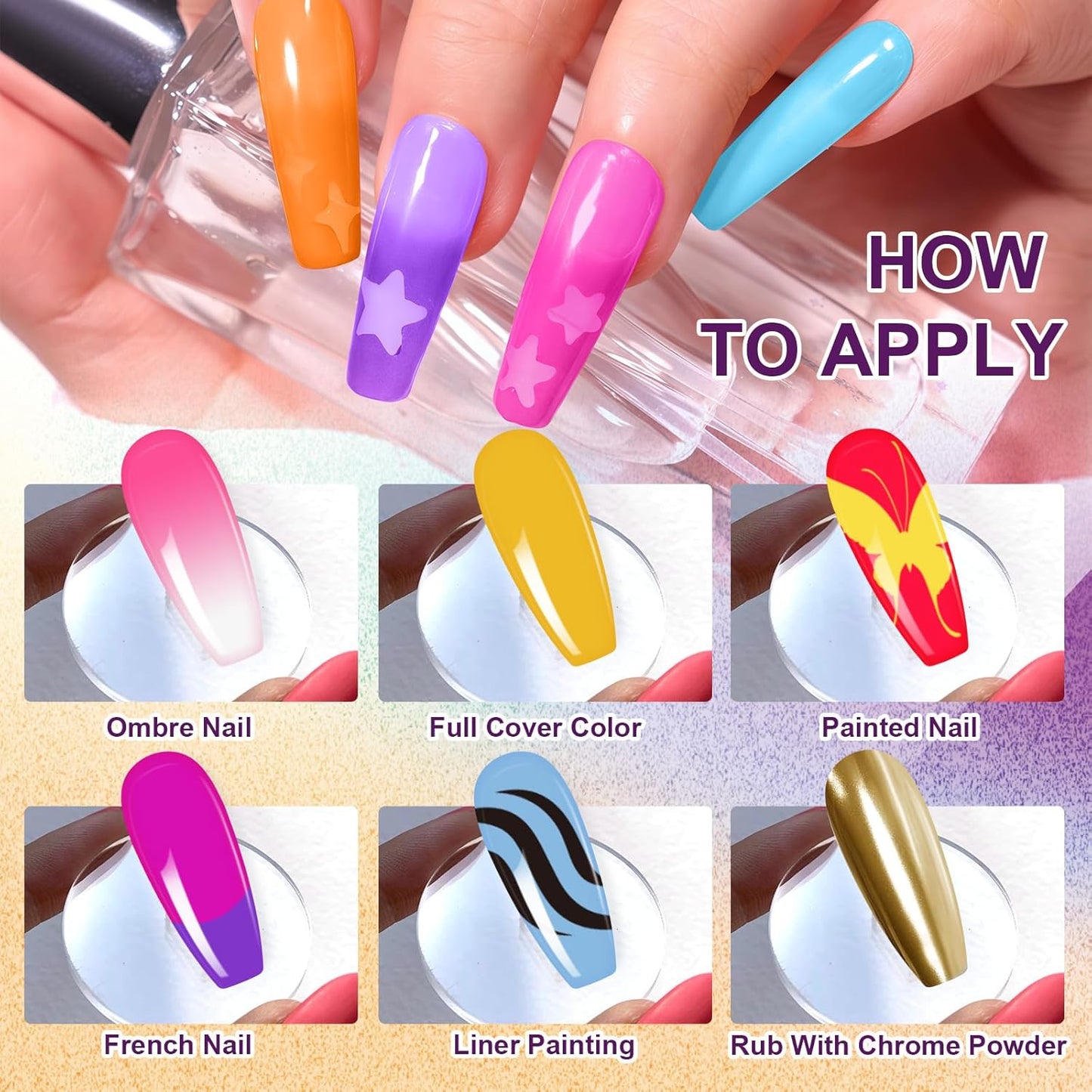 Gradient Painting Gel,12 Ombre Gel Nail Polish Kit with 100Pcs Nail Sponges & Tweezers Bright Color for Pigment Pat Nails French Manicure, Long-lasting Palette Mojito Sunrise Canvas-Velvo Beauty