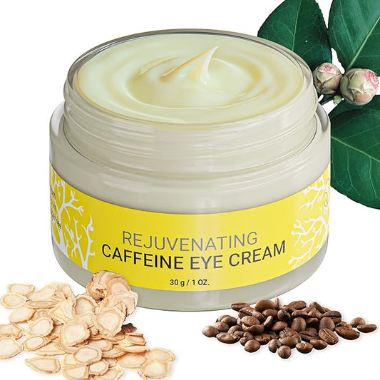 Doppeltree Caffeine Under Eye Cream Anti Aging Men and Women, for Wrinkles, Puffy Eyes and Dark Circles - Brightening & Firming, Minimize Bags, Puffiness and Fine Lines-Velvo Beauty