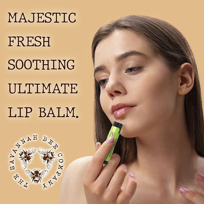 Savannah Bee Lip Balm Hanger 0.15 oz - Invigorating Mint Flavor - Natural Ingredients for Supple, Soft Lips - Convenient Hanger Design (.15 Oz, Key Lime)-Velvo Beauty