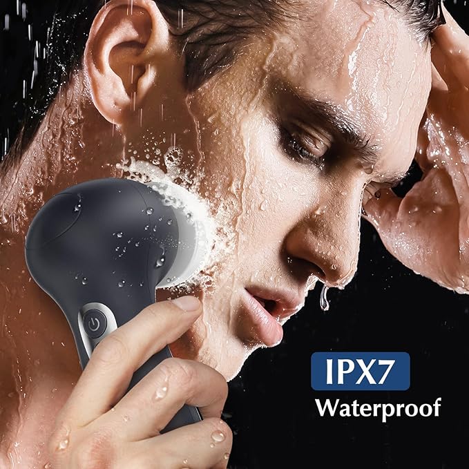 COSLUS Facial Cleansing Brush Face Scrubber: 3 in 1 Bi-Directional Electric Spin Brush for Removing Blackhead, Exfoliating, Massaging - Rechargeable Waterproof, 3 Adjustable Speeds for Men & Women-Velvo Beauty