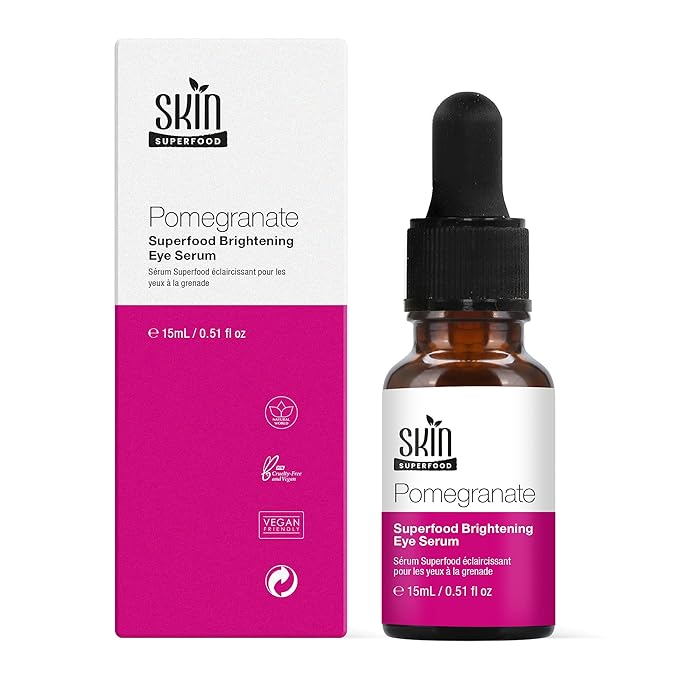Pomegranate Superfood Brightening Oily Eye Serum 100% Natural and Vegan 0.53 Fl Oz (15ml)-Velvo Beauty