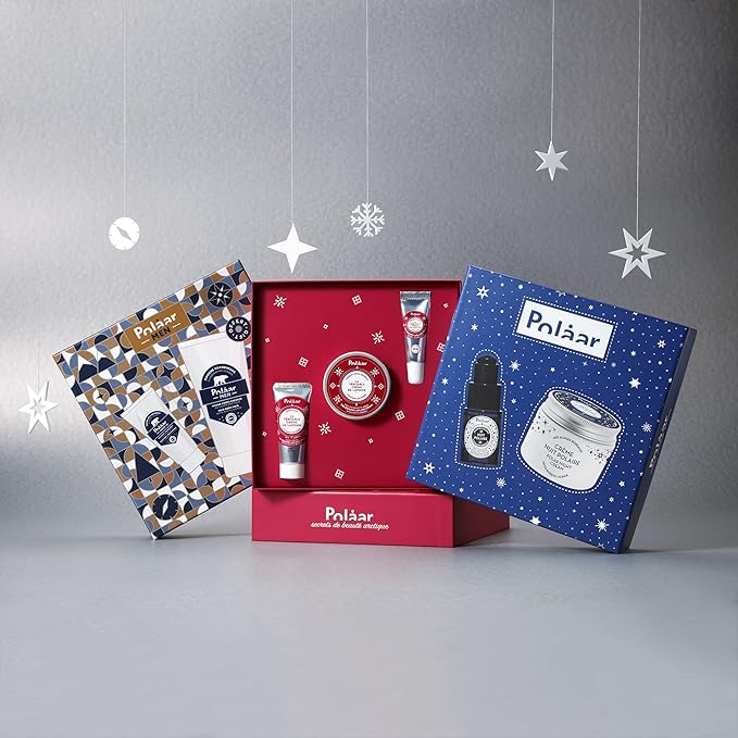 Polåar - The Genuine Lapland Cream with 3 Arctic Berries Gift Set - Hand Cream + Face Cream + Lip Balm - 3 Natural Moisturizing Skin Care - Vegan, Cruelty Free, Made in France-Velvo Beauty