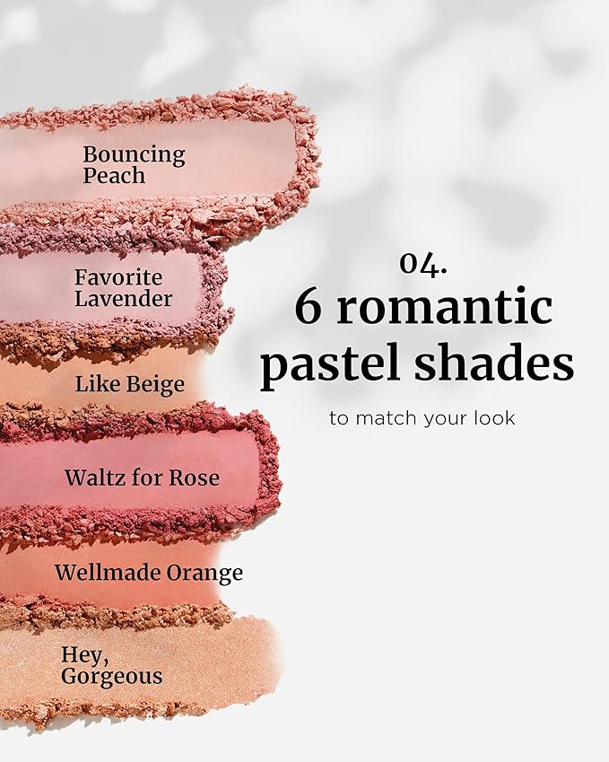 VDL Cheekstain Pastel Blush for Cheeks (Waltz for Rose, 0.2oz)- Lightweight, Velvet Powder Formula - Seamless, Long-Lasting, Natural-Looking Glow | Korean Makeup-Velvo Beauty