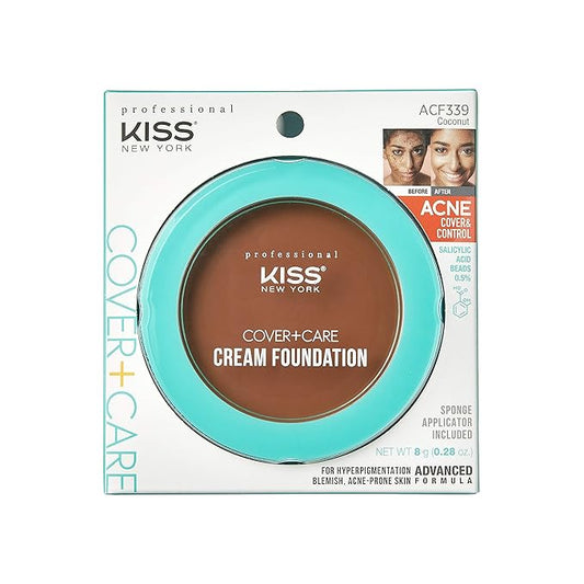 KISS Cover+Care Acne Control Cream Foundation (Coconut)-Velvo Beauty