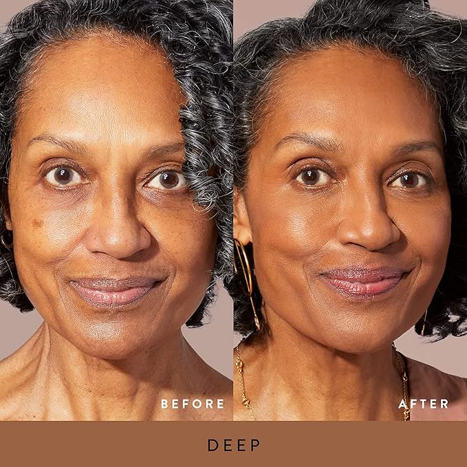 LAURA GELLER NEW YORK Baked Double Take Powder Foundation - Deep - Buildable Medium to Full Coverage - Matte Finish-Velvo Beauty