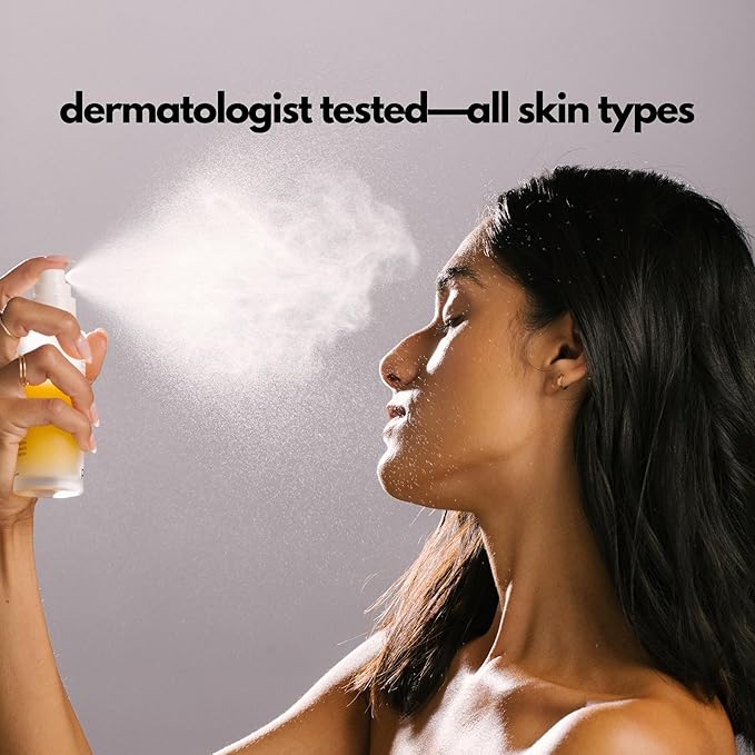 | PLUXOS 47 | SUNSCREEN + SKINCARE SPF 47 FACE MIST SPRAY (Vanilla) | SUN DEFENSE COMPLEX CARE | Apply Over Makeup, Broad Spectrum, Clear, Light, Vegan, Hydrate, Fight Acne, Anti-Aging, Cell Repair-Velvo Beauty