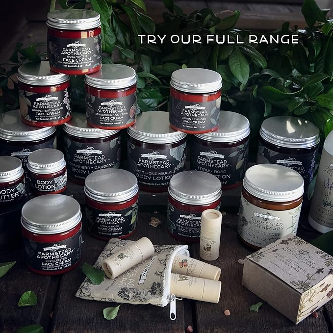 Farmstead Apothecary 100% Natural Lip Balm with Organic Beeswax, Organic Shea Butter & Organic Coconut Oil, Fig & Honey 0.2oz (Pack of 2)-Velvo Beauty