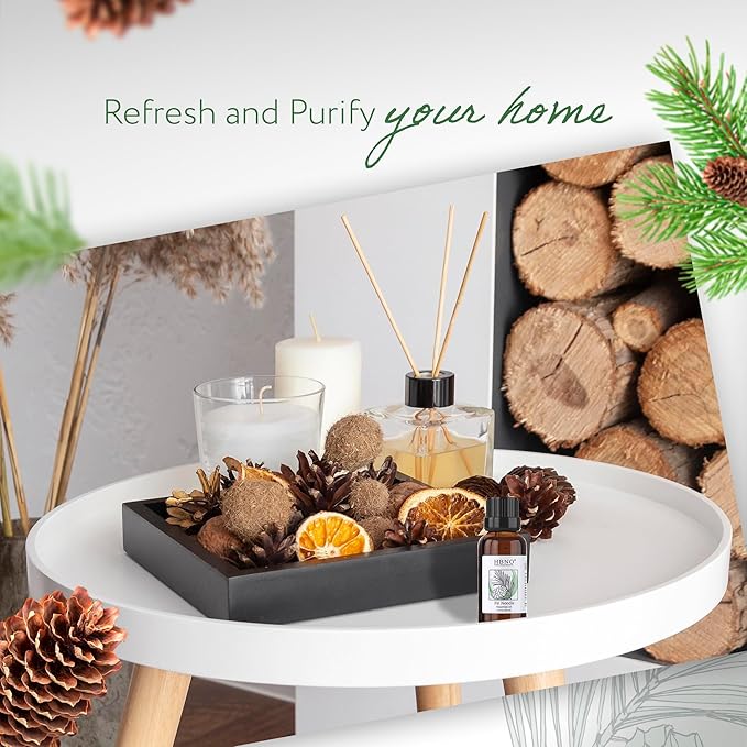 HBNO Fir Needle Essential Oil - 1 oz (30ml) Travel Size - Natural Fir Needle Oil - Perfect for Cleaning, Aromatherapy, DIY, Soap & Diffuser-Velvo Beauty