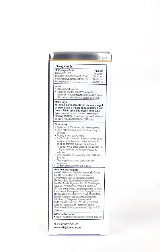 Trilipiderm Moisturizing Sunblock 8oz All Day Hydration for Body and Face, Vitamin D Enriched Broad Spectrum Sunscreen, Two Pack-Velvo Beauty