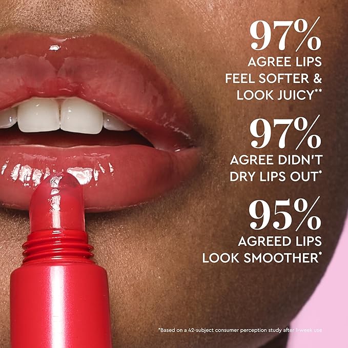 Glow Recipe Glass Balm Lip Treatment - 12Hr Hydrating Lip Balm & Moisturizer with Hyaluronic Acid to Smooth, Plump & Protect from Dryness - Sheer Pinky Red Tint, Strawberry Bingsoo (15 ml)-Velvo Beauty