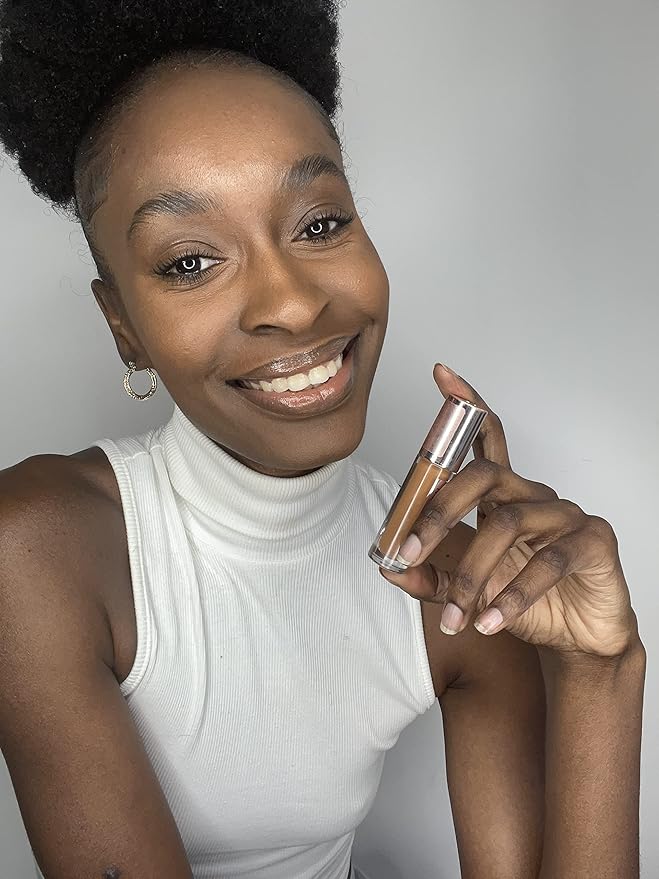 Makeup Revolution Conceal & Define Concealer, Full Coverage Makeup Concealer, Matte Finish & Long Wear, For Dark or Deep Skin Tones, Vegan, C14.5, 4ml-Velvo Beauty