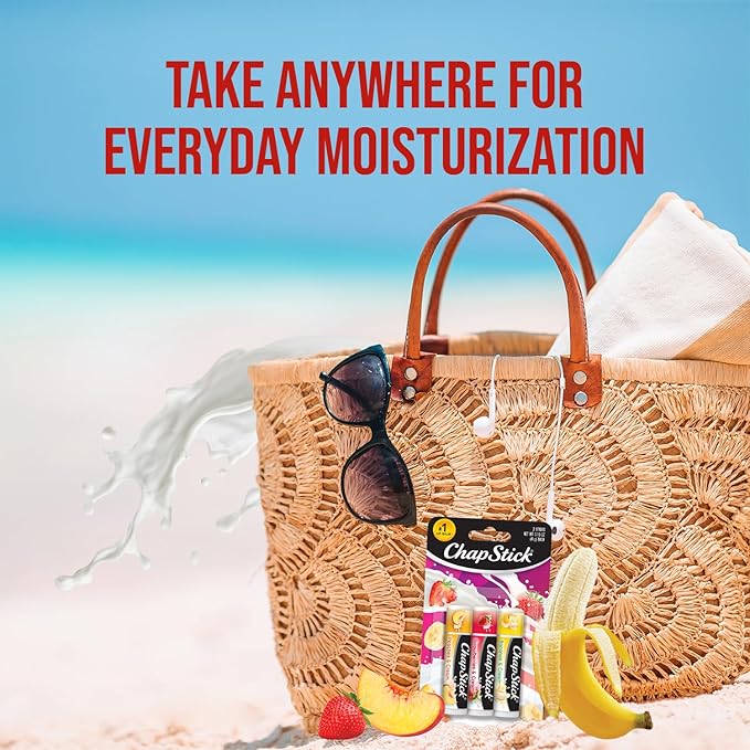 ChapStick Lip Balm, Sweet & Fruity Flavors + SPA & Classic Collections, 18-Pack – Includes Strawberry Remix, I Love Summer & Tropical Paradise & More, Birthday Gifts, Party Favors, 0.15 Oz-Velvo Beauty