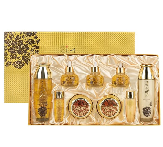 YEDAM YUN BIT Prime Luxury Gold Women Skin Care Set With Skin, Emulsion, Cream, Serum, Wrinkle Care Nourishing And Moisturizing, Calming Korea Cosmetics-Velvo Beauty