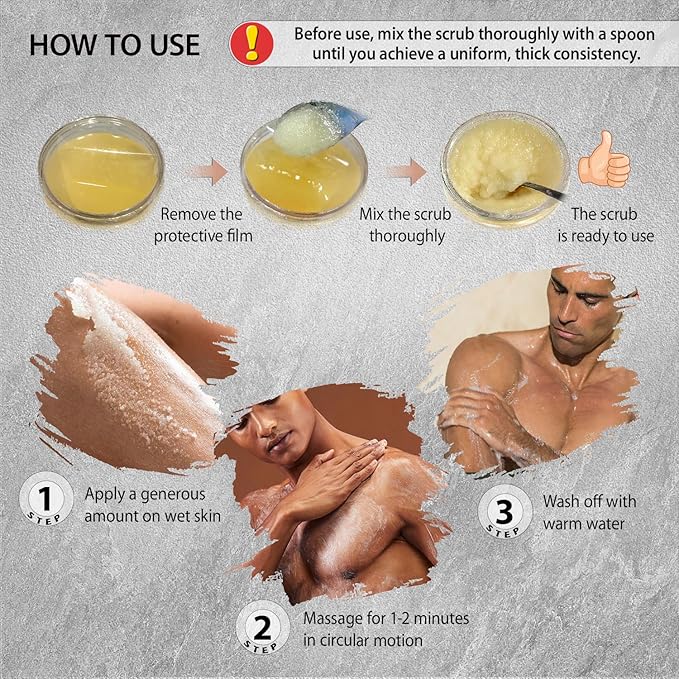 Salt Body Scrub Eucalyptus & Mint For Men– Moisturizes, Exfoliates & Nourishes Skin – Cleanses & Detoxifies with Dead Sea Minerals – Dead Sea Collection - 23.28 OZ-Velvo Beauty