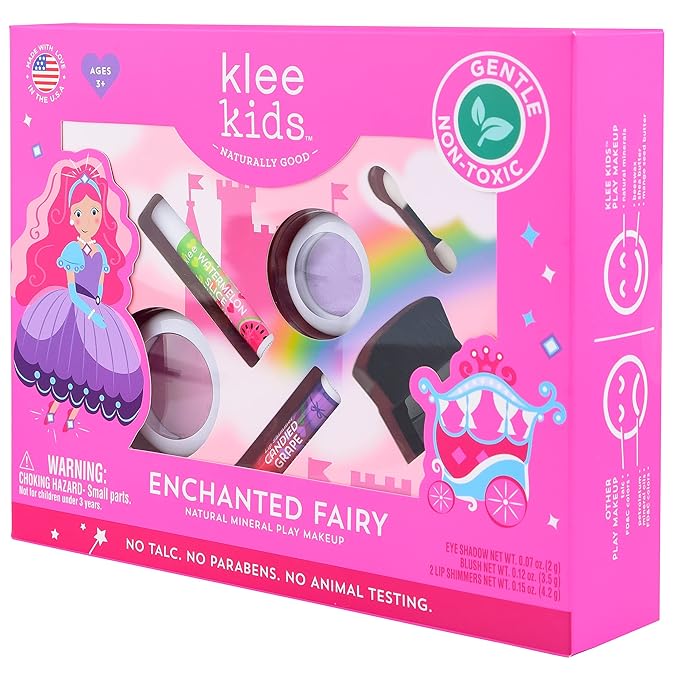 Klee Naturals Luna Star Naturals Klee Kids 4 PC Makeup Up Kits with Compacts (Enchanted Fairy) (Enchanted Fairy)-Velvo Beauty