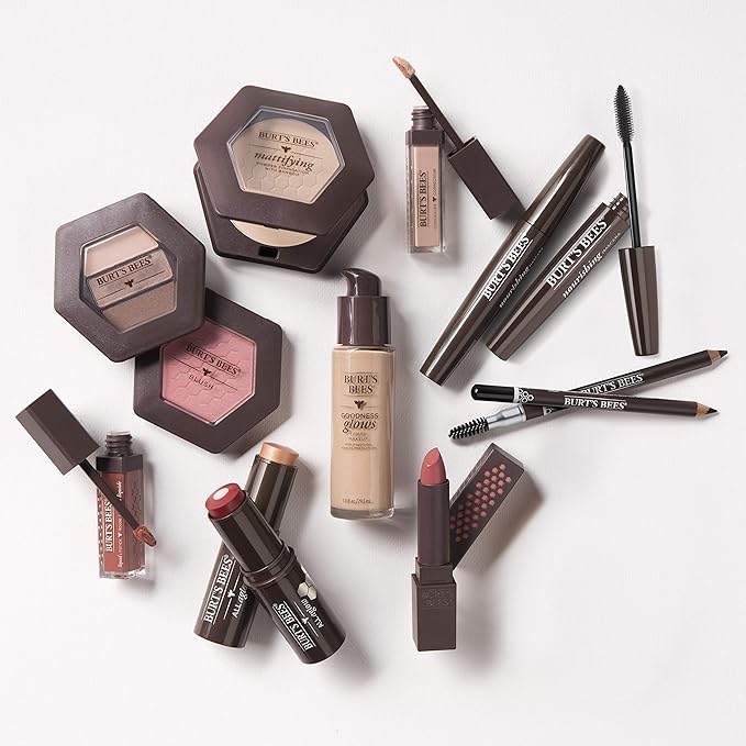 Burts Bees 100% Natural Mattifying Powder Foundation, Sand - 0.3 Ounce (Pack of 2)-Velvo Beauty