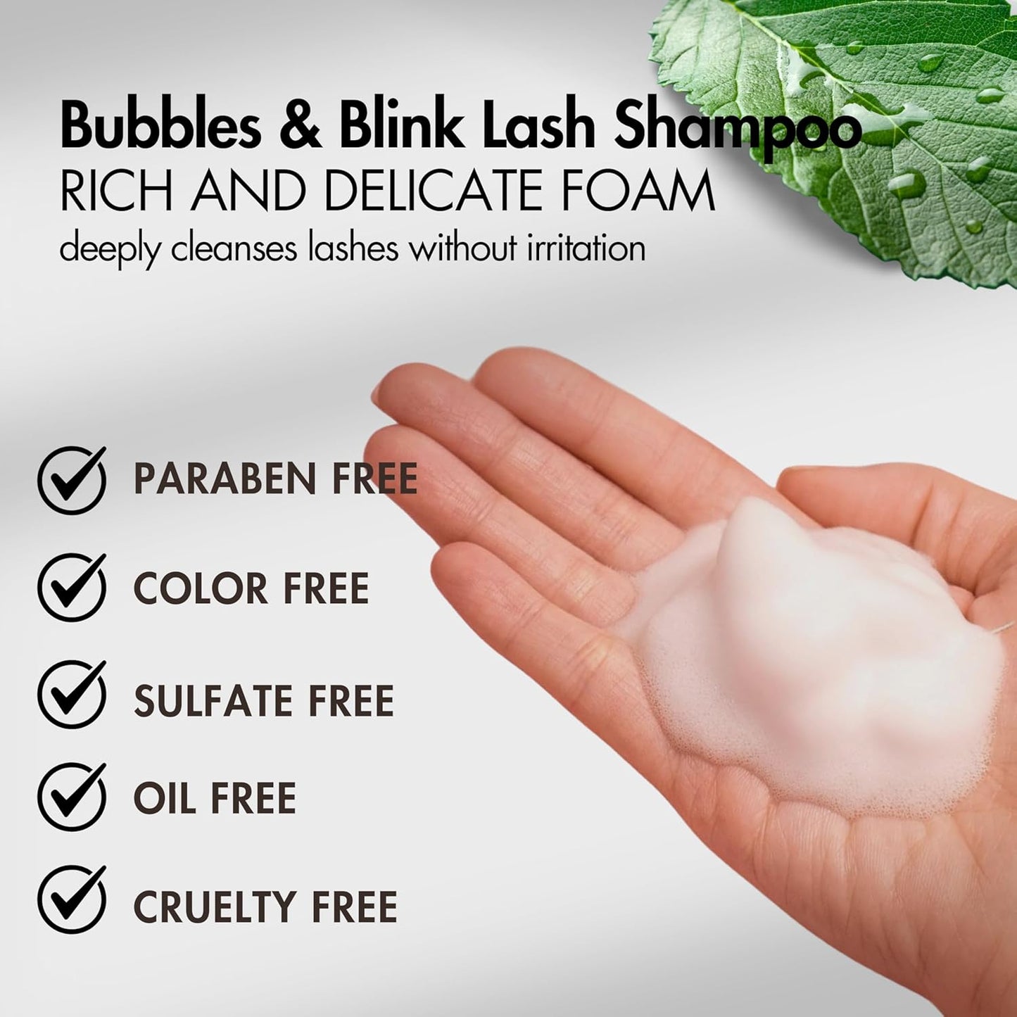 Gazelle Lash Shampoo with Brush – Gentle, Oil-Free Foaming Eyelash Extension Cleanser & DIY Lashes – Lash Cleaning Kit Removes Makeup, Dirt & Oil – No Irritation, No Burning – Salon & Home Use-Velvo Beauty