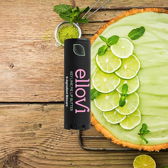Natural Lip Butter Lip Balm - Key Lime - Pure Enough to Eat - Made With Just 6 Vegan Ingredients - Moisturizing Lip Care for All Day Hydration-Velvo Beauty