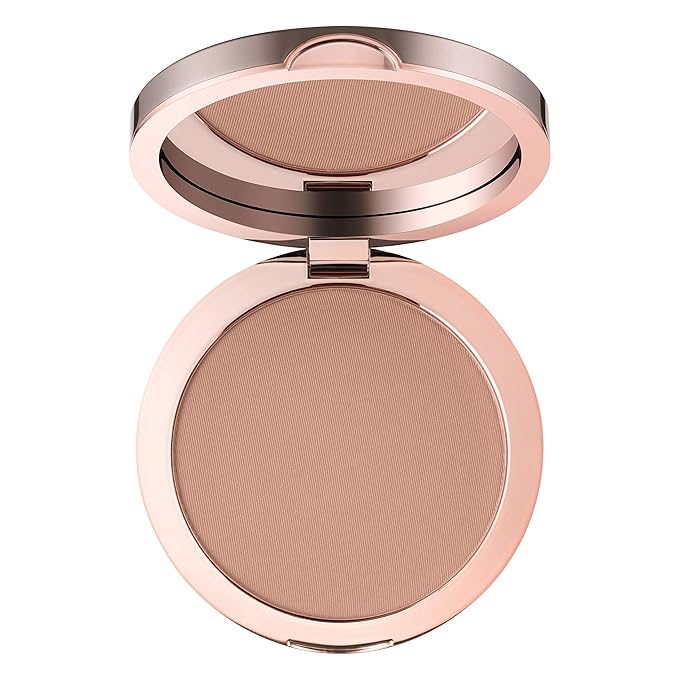 delilah - Sunset - Matte Bronzer Compact - Light Medium - Easily Blendable - Silky texture, Lightweight, Long-lasting, Natural hydration - Sun Kissed glow - Paraben Free - Cruelty-Free - 0.39 Oz-Velvo Beauty