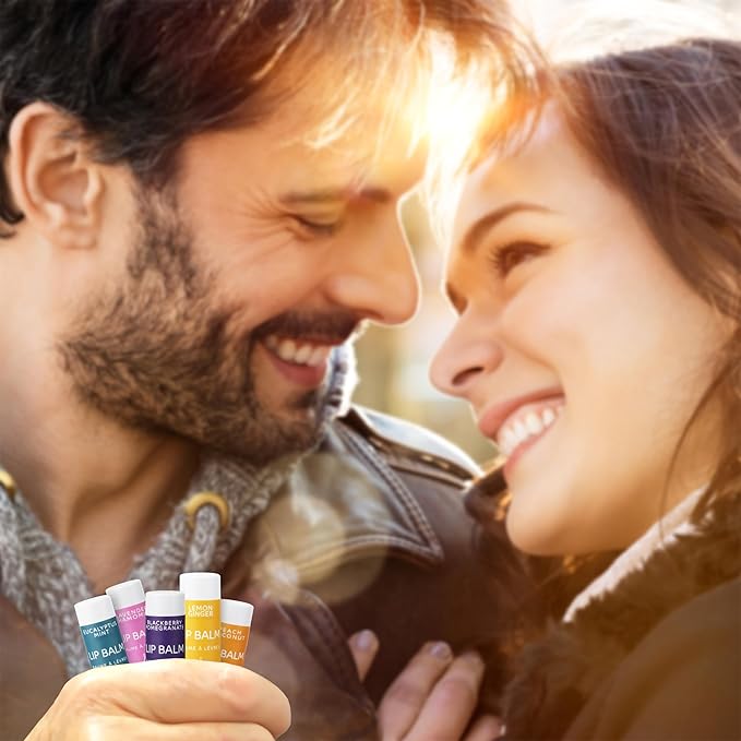 ALIDA PURE Duet Lip Balm Collection, Vegan, Lip Balm Set, Coconut Oil Free, Avocado Oil, Organic Jojoba Oil, Vitamin E Oil, Vegan, Lip Oil Set for Dry Cracked Lips, 5 Tubes of Lip Balm per Set-Velvo Beauty