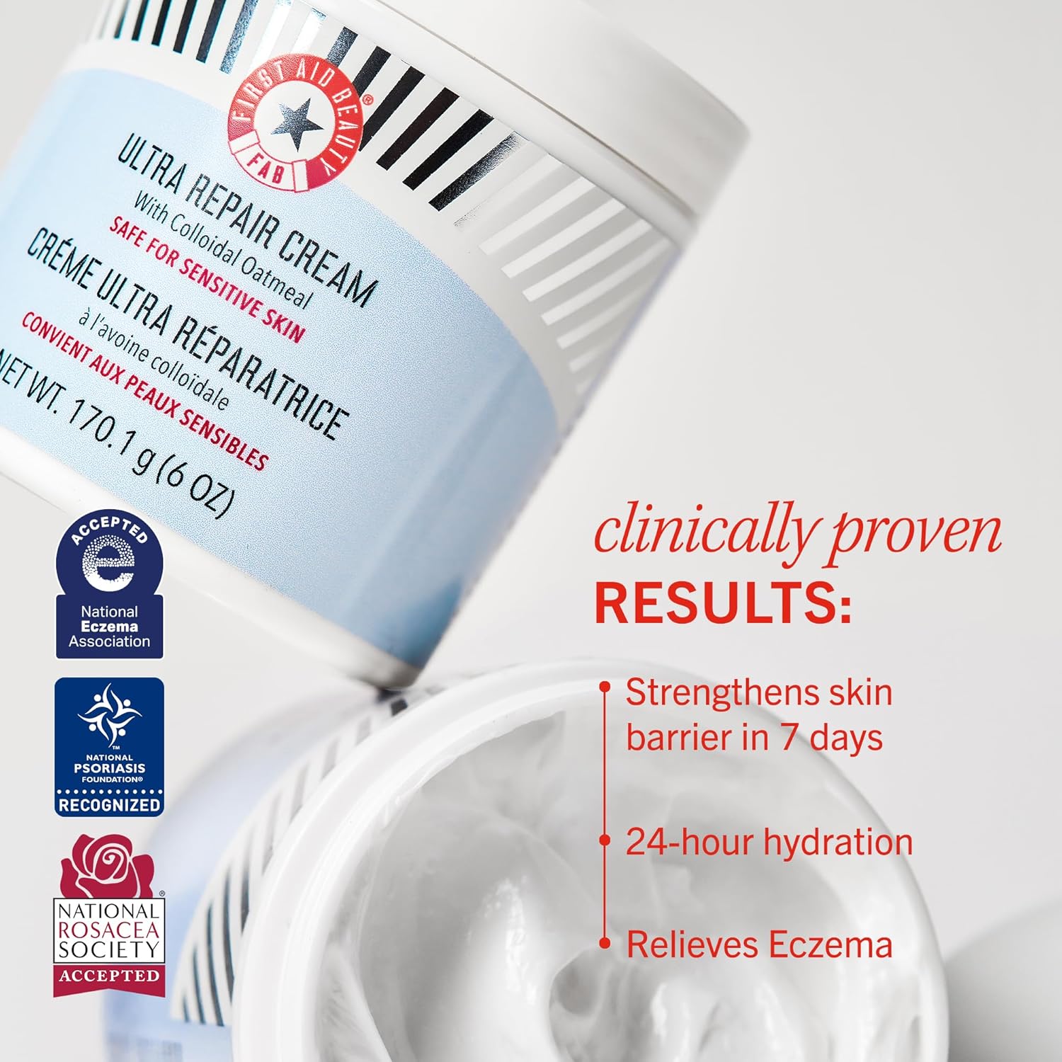 First Aid Beauty - Ultra Repair Face Moisturizer, Everyday Lightweight Non-Comedogenic Formula Helps Soften Skin with Ceramides & Shea Butter, Soothing Colloidal Oatmeal, 1.7 oz, 2 ct-Velvo Beauty