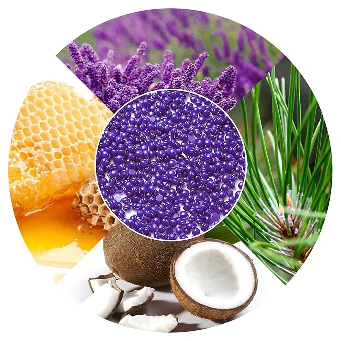 Hard Wax Beads for Hair Removal, Wax Beans for Sensitive Skin, 10 Oz/bag (Lavander), Ideal for Brazilian Waxing, Pearl Wax for Eyebrow, Bikini, Legs At Home-Velvo Beauty