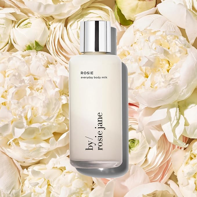 By Rosie Jane Everyday Body Milk (Rosie) - Hydrating Toner & Body Moisturizer to Help Even Skin Tone - Infused with Soothing Aloe Vera and Turmeric Root to Promote Anti-Aging (5 Ounce)-Velvo Beauty