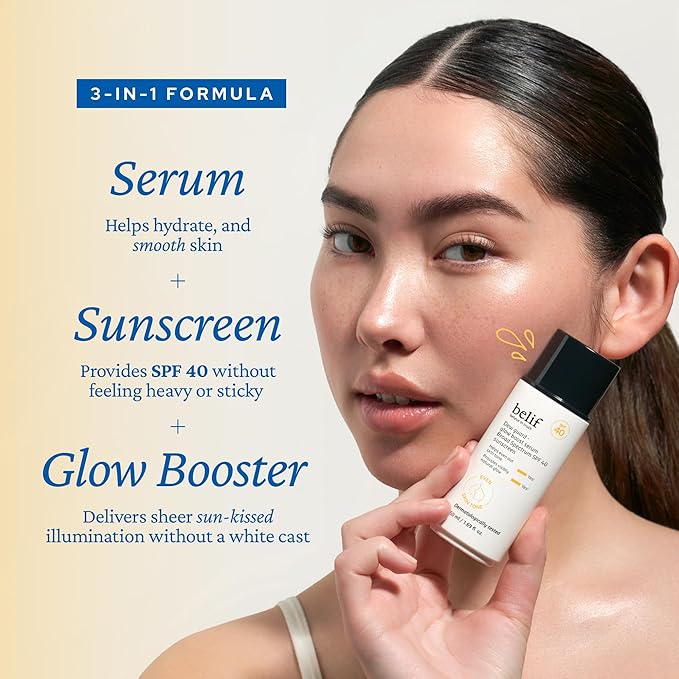 belif Dew Guard Vitamin C Glow Tint SPF 40 - Niacinamide, Hyaluronic Acid, Glow Booster + Serum + UVA/UVB Protection, Korean Tinted Mositurizer, 1.69 fl. oz-Velvo Beauty