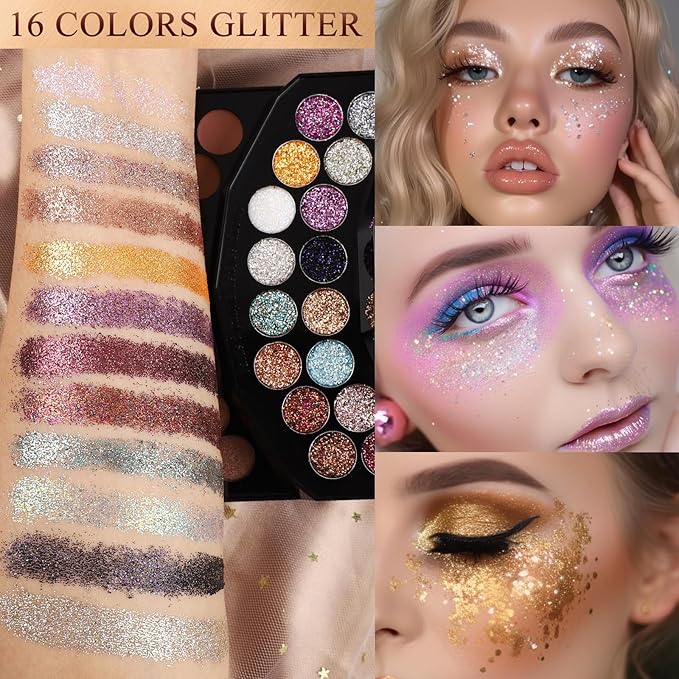 109 Colors Makeup Kit for Women Girl Full Kit Gift Set with Mirror All in One Make up Palette Included Eyeshadow Glitter Lipstick Concealer Eyeliner Eyebrow Highlighter Contour Blusher Compact PowderN-Velvo Beauty
