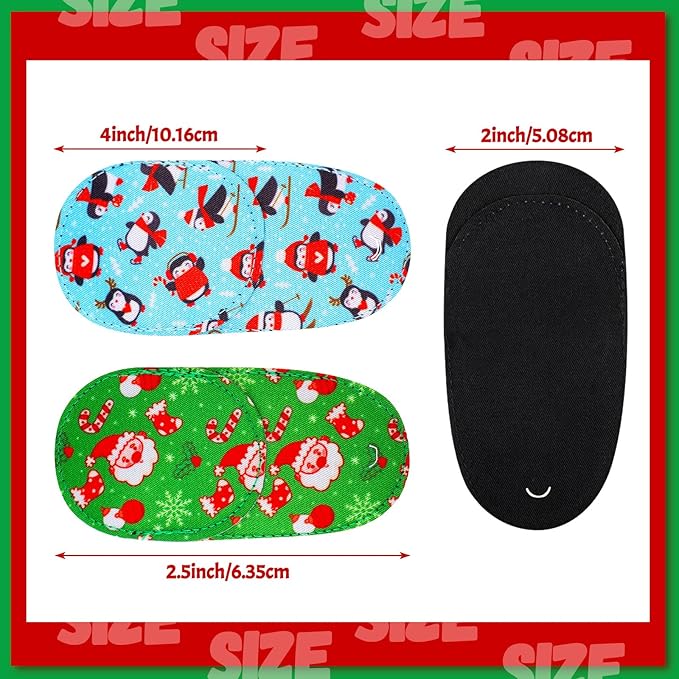 Newcotte 12 Pcs Eye Patch for Kids Girls Boys Reusable Eye Patch for Glasses over the Lens Colorful Eye Patch Toddler Eye Patch Adorable Kids Eye Patches Assorted Eye Patch Cover (Snowman)-Velvo Beauty