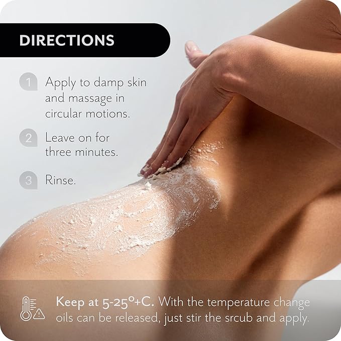 Exfoliating Body Scrub with Sea Salt & Coconut - Nourishing Restores Cleanser Body Balm - Home Spa Care, Vegan, Organic (10.58 Oz, Coconut)-Velvo Beauty
