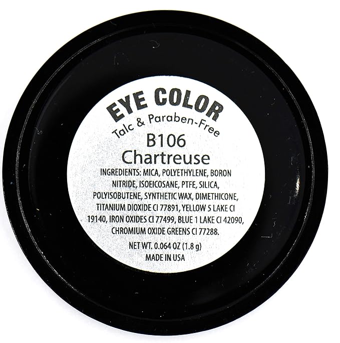 Chartreuse Bright Neon Yellow Green Shimmer Pressed Powder Single Vegan Eyeshadow; Talc, Paraben & Cruelty Free-Velvo Beauty
