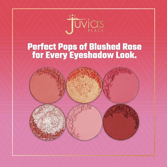 Juvia's Place Palette Blushed Rose - Rosy, Pinks, Rose-Gold, Shades of 6, Professional Eye Makeup, Pigmented Makeup Palette-Velvo Beauty