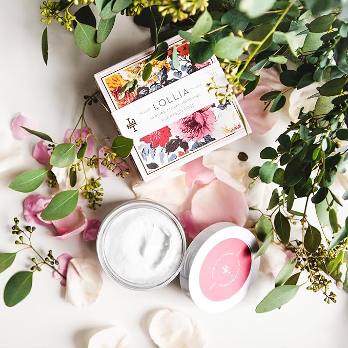 LOLLIA Always in Rose Body Butter, 5.5 oz. - Rose & Hibiscus Fragrance – Shea Butter & Cocoa Butter, Body Lotion for Women, Hydrating & Smooth Body Moisturizer-Velvo Beauty
