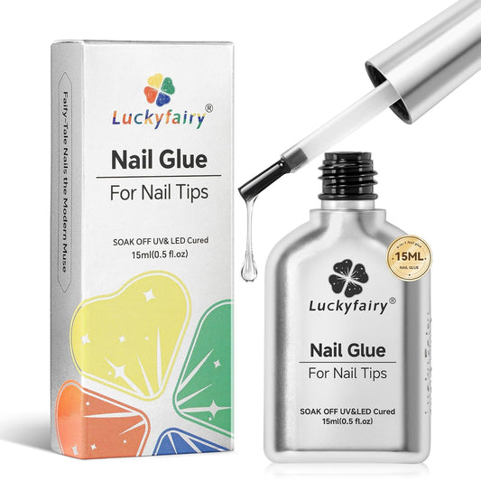 Gel Nail Glue Super Strong: 15ml Nail Glue Gel 6 in 1 for Acrylic Nails Tips and Clear Press on Fake Nails Long Lasting, Salon Art Gift DIY at Home Need U V Light Cured-Velvo Beauty