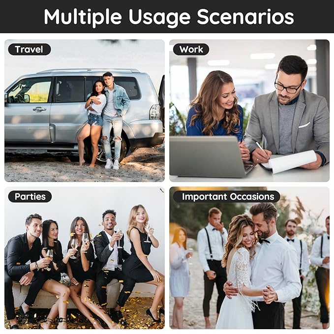 Segbeauty Glass Perfume Bottles, 5 Pack 10ML Refillable Mini Perfume Bottle Travel, Portable Leak-proof Square Spray Pump Bottle Atomizer Dispensing Containers with Lids for Fragrance Essential Oil-Velvo Beauty