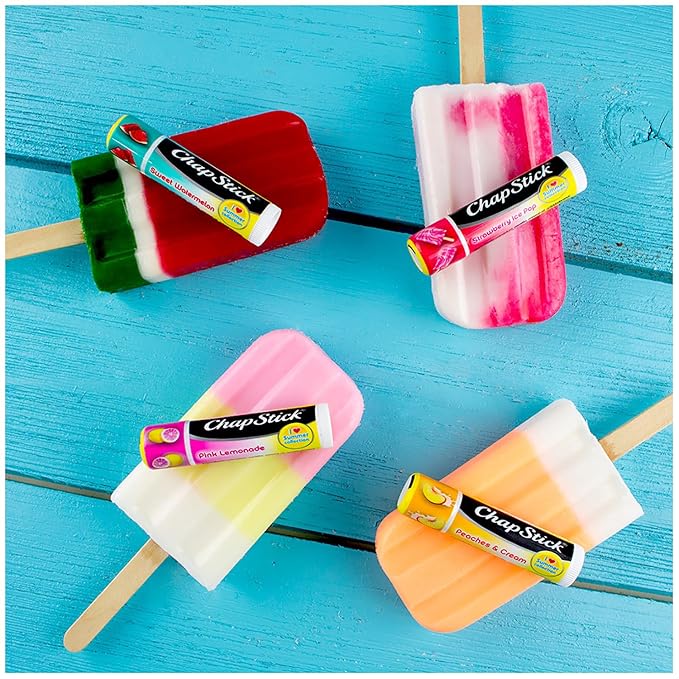 ChapStick Lip Moisturizer, Strawberry Ice Pop, 12-Pack – Limited Edition Bulk Lip Balm, Sweet & Refreshing, 0.15 Oz Ea-Velvo Beauty