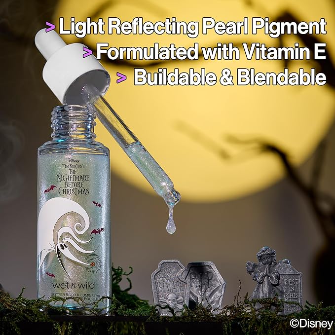 wet n wild Disney Nightmare Before Christmas Limited Edition PR Box - Coffin-Shaped Collector's Set with Eye, Face & Body Makeup, Color-Changing Lip Oils, Tubing Mascara & More - Cruelty-Free-Velvo Beauty