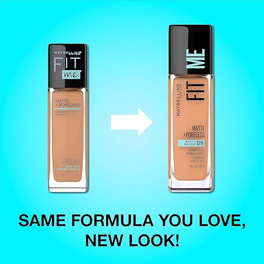 Maybelline New York Fit Me Matte Plus Pore Less Foundation, Spicy Brown, 1 Fluid Ounce-Velvo Beauty
