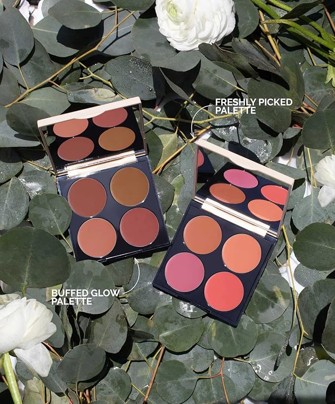 FITGLOW Beauty – Ceramide Cream Lip + Cheek Palette | Vegan, Woman-Owned Clean Beauty (Freshly Picked)-Velvo Beauty