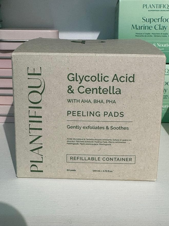 PLANTIFIQUE Only Refill Korean Glycolic Acid Toner Pads 60 Pcs with Niacinamide, CICA - AHA, BHA, PHA Daily Face Exfoliating Pads for Gentle Skin Renewal, Toner for Cleansing All Skin Types-Velvo Beauty