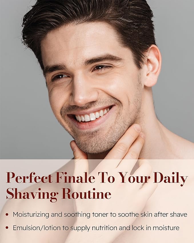 The Character Set (11.5fl oz) - Daily Skincare Kit for Men's Skin Protection & Rejuvenation by LG Beauty. Toner, Emulsion with Woody Musk Scent.-Velvo Beauty