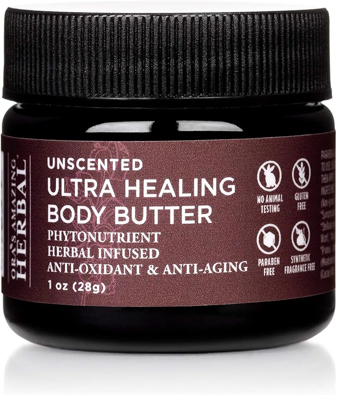 Ora's Amazing Herbal, Eczema Relief, Touchy Skin Salve, Ultra Healing Body Butter, Eczema Cream, Eczema Balm, Herbal Salve, Travel Size, 1oz each-Velvo Beauty