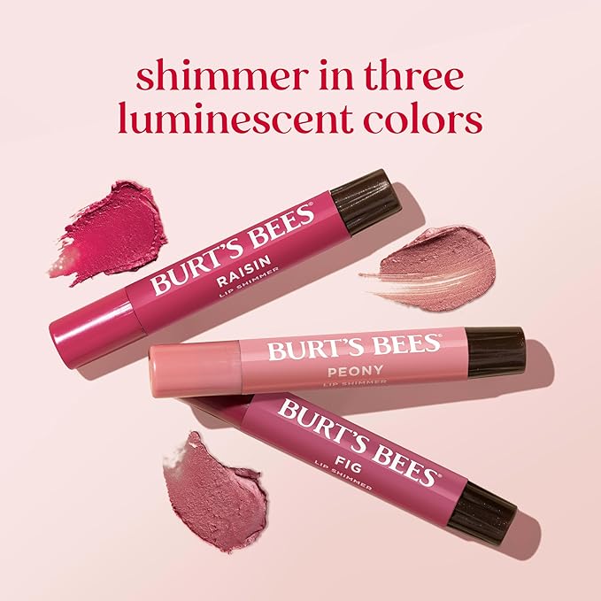 Burt's Bees Lip Shimmer Nude Collection, Tinted Lip Balm Stick, Moisturizing for All Day Hydration with Natural Glowy Pigmented Finish & Buildable Color, 3 Warm Shades; Value Pack, 3 Tubes x 0.09 Oz-Velvo Beauty