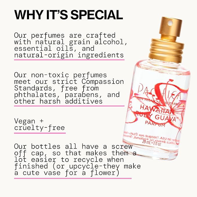 Pacifica Hawaiian Ruby Guava Spray Perfume - Vegan, Cruelty-Free Personal Fragrance with Essential Oils-Velvo Beauty