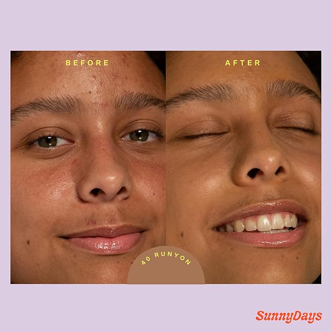 Tower 28 Beauty SunnyDays SPF 30 Tinted Mineral Sunscreen - For Sensitive Skin - 2-in-1 Facial Broad Spectrum UVA/UVB Protection + Foundation – Shade 40 RUNYON, 1 Fl Oz-Velvo Beauty