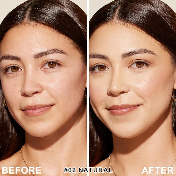 Mushroom Head Air Cushion BB Cream CC Cream Moisturizing Liquid Foundation, Concealer - Lasting Makeup Base for Even Skin Tone (#02 Natural)-Velvo Beauty